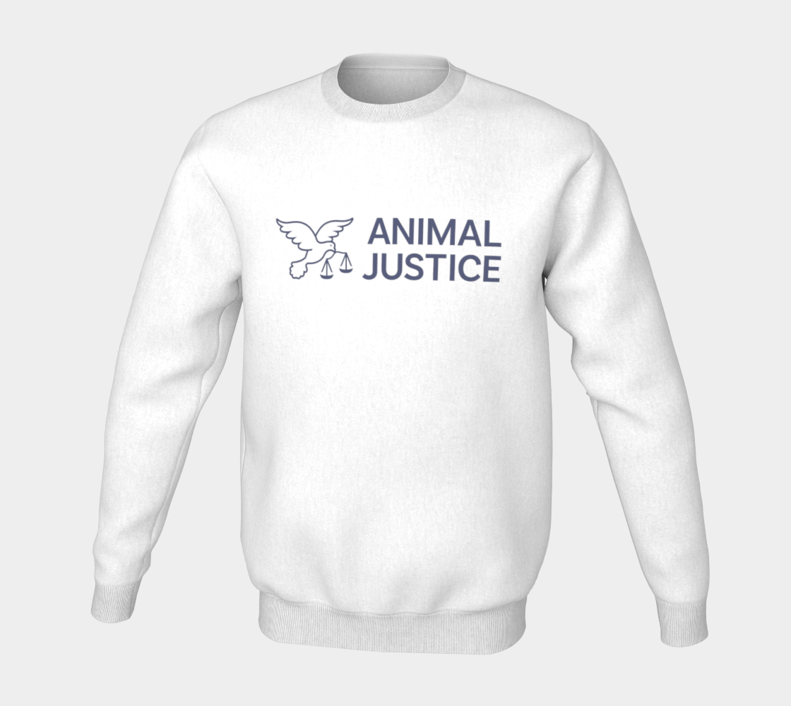 Animal Justice Crewneck - White