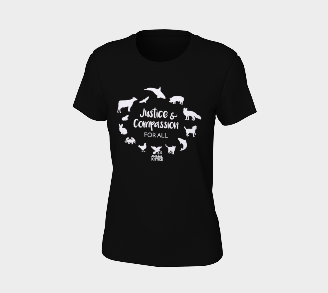 Justice & Compassion for All Women's Tee – The Animal Justice Store