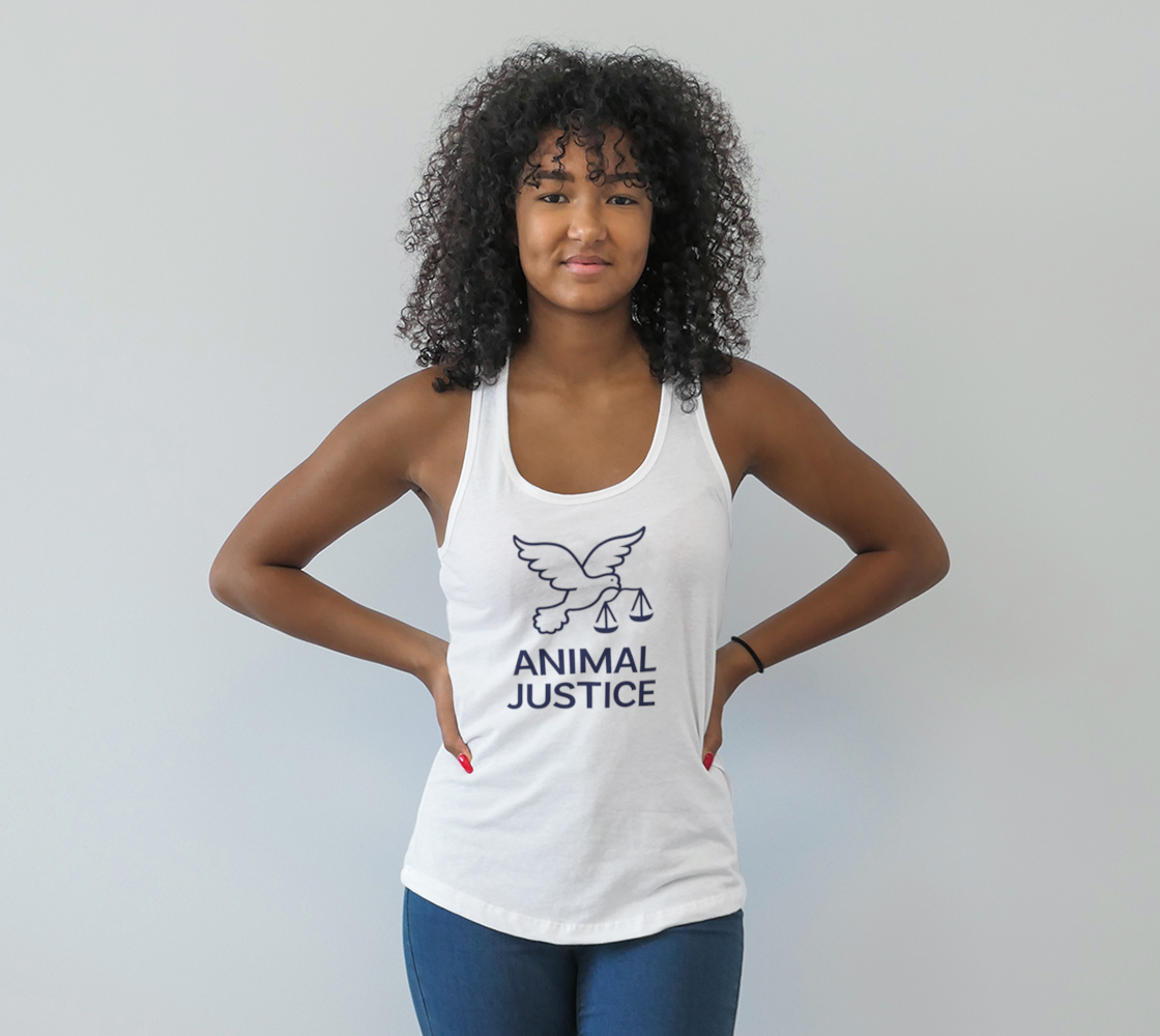 Animal Justice Logo Racerback Tank