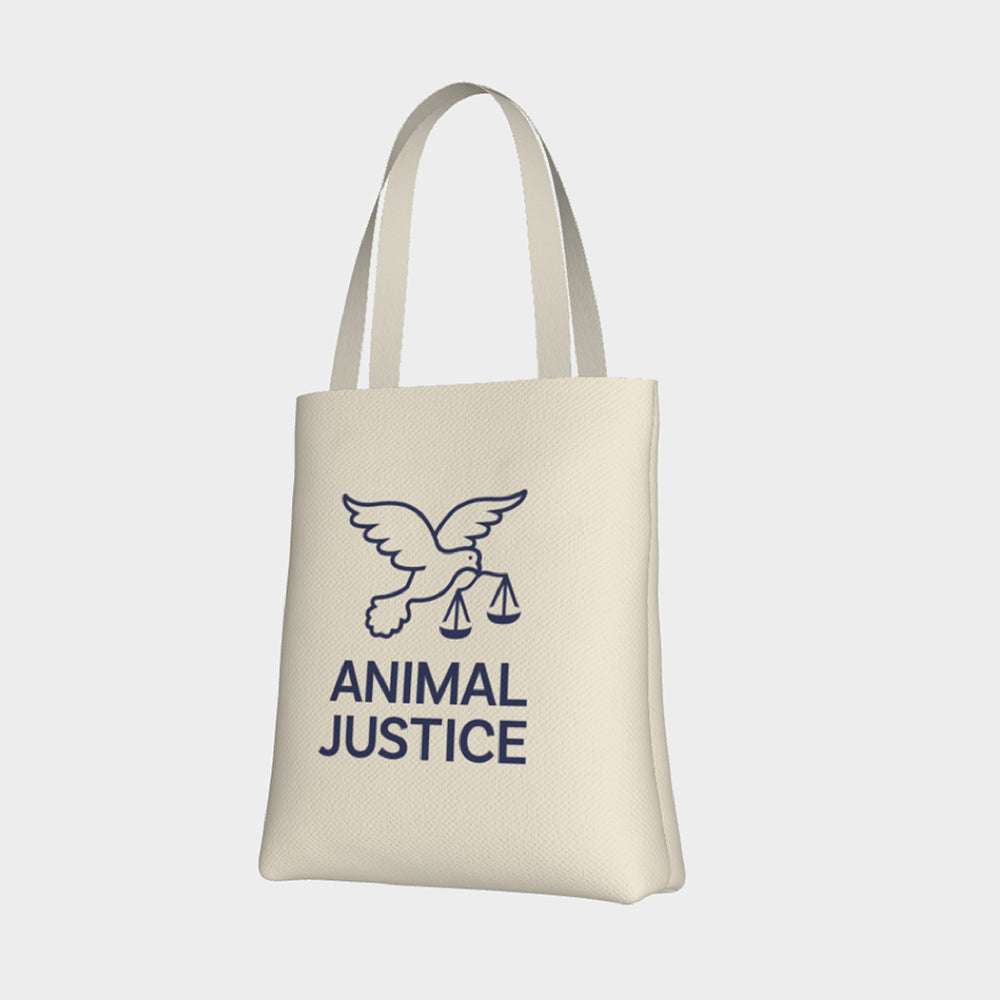 Animal Justice Tote - Beige
