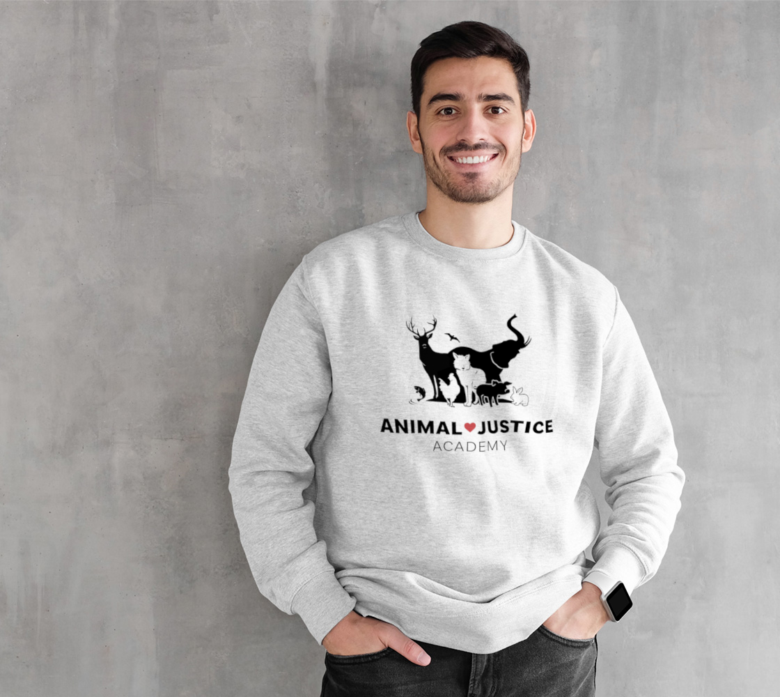 Animal Justice Academy Crewneck - White