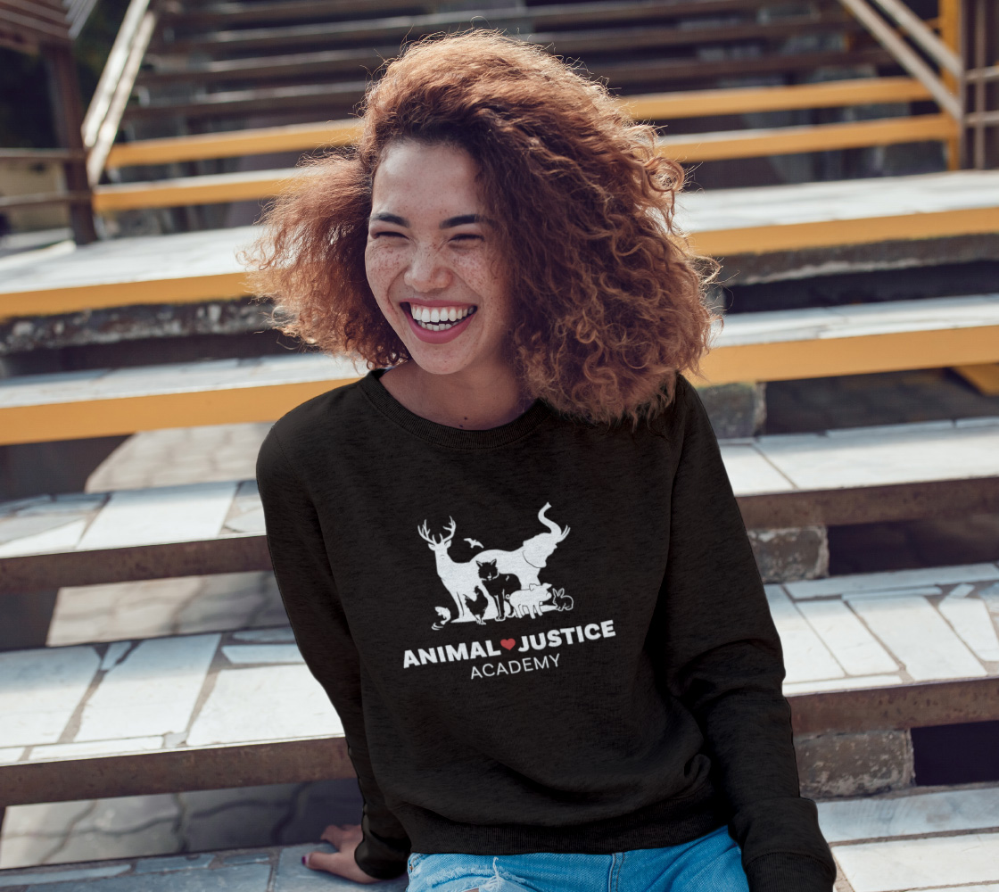 Animal Justice Academy Crewneck - Black