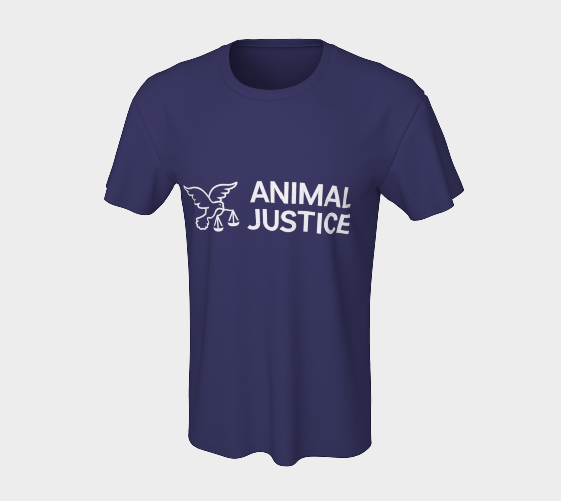 Animal Justice Unisex Logo Tee - Navy