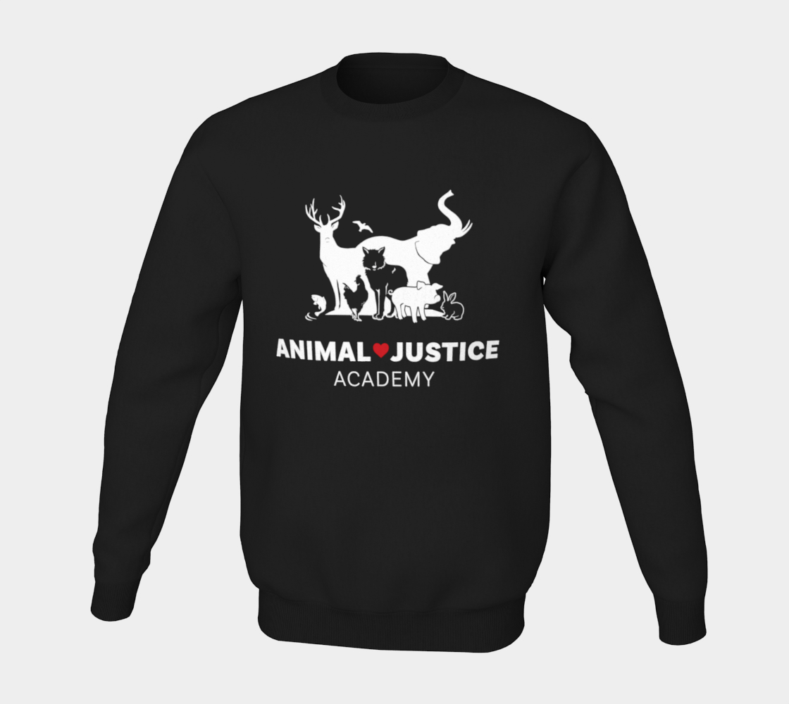 Animal Justice Academy Crewneck - Black