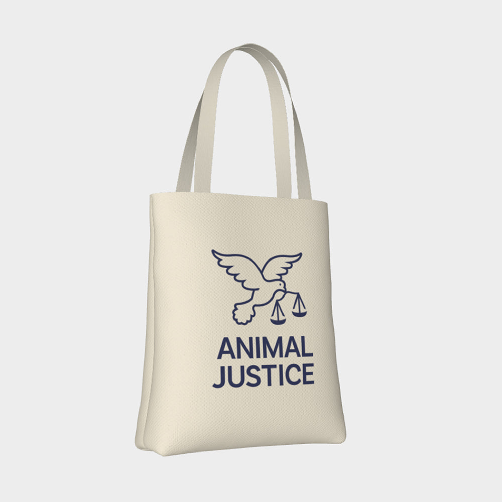 Animal Justice Tote - Beige