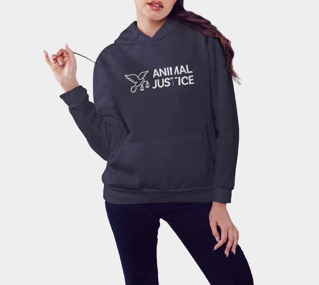 Animal Justice Logo Hoodie - Navy