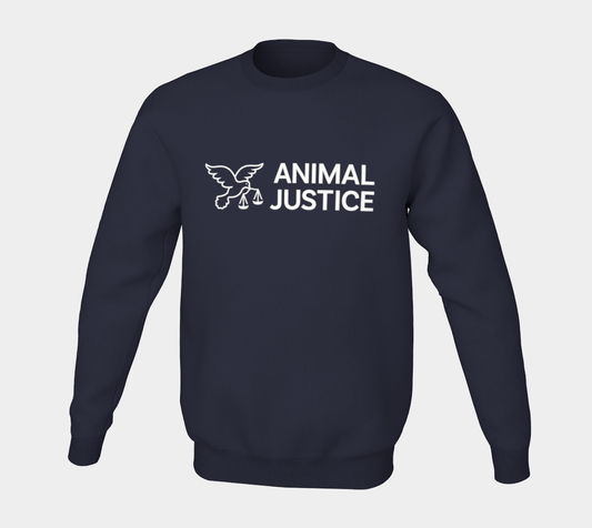 Animal Justice Crewneck - Navy